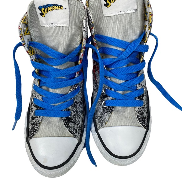 Converse All Star Chuck Taylor High Top Superman DC Comics Youth US Size 2 - Picture 6 of 13